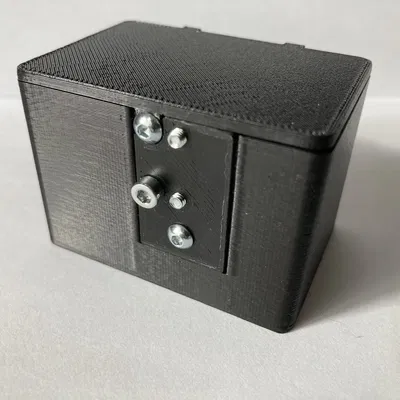 Box with latch lock mechanism
