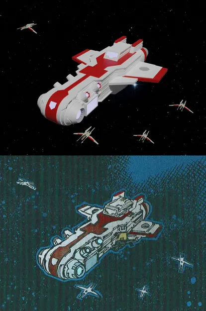 Tàu Y Tế Cộng Hòa Cao Cấp Star Wars - Image 7