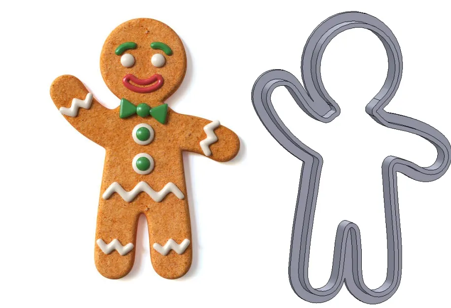 Khuôn Cắt Bánh Quy Hình Người Gừng - Nhiều Kích Cỡ - Image 1