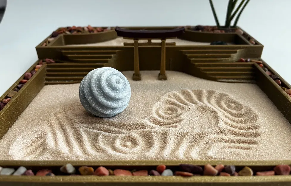 Vườn Thiền Hai Tầng Trên Bàn Làm Việc Kèm Dụng Cụ và Trang Trí - Image 6