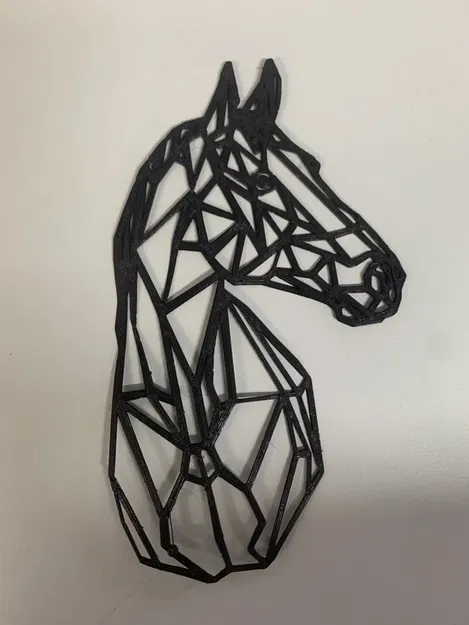 geometrical horse head/Pferdekopf wallart - Image 1