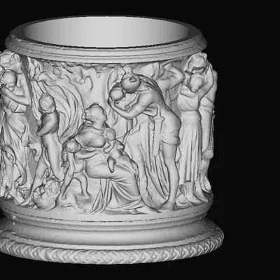 Đầu giếng La Mã với cảnh đồng quê