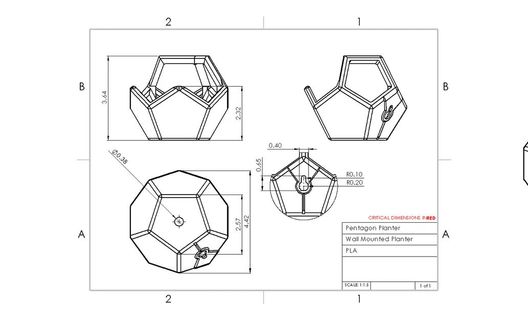 Chậu Treo Tường Hình Ngũ Giác - Image 5
