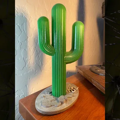 Saguaro Cactus and Snake Figure