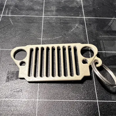 Móc khóa kiểu lưới tản nhiệt Jeep cổ điển