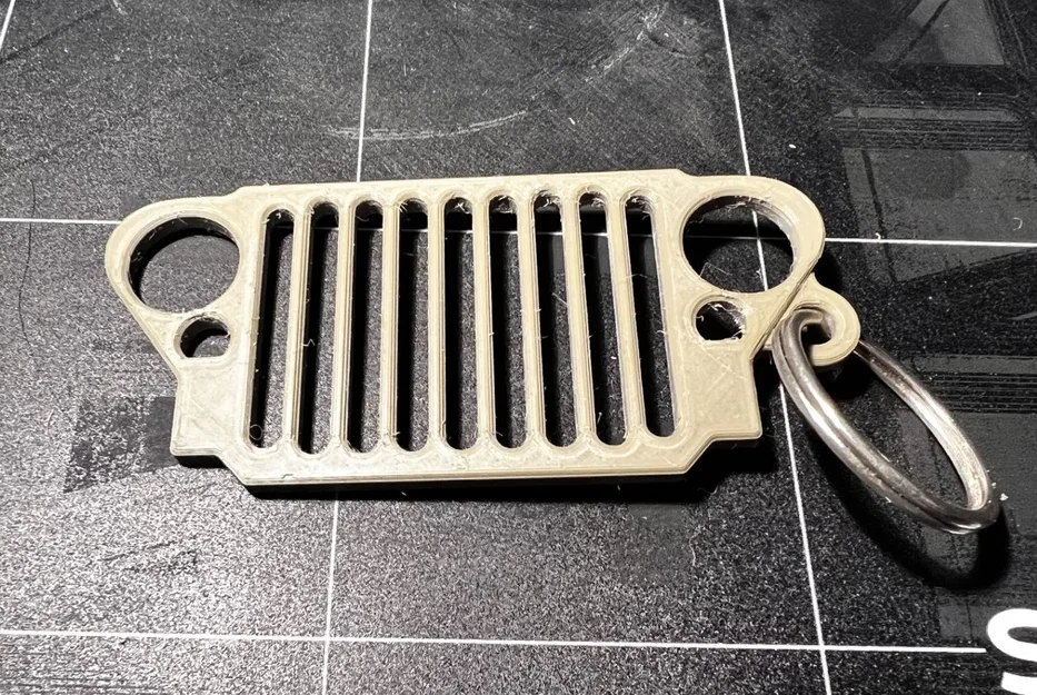Móc khóa kiểu lưới tản nhiệt Jeep cổ điển - Image 2