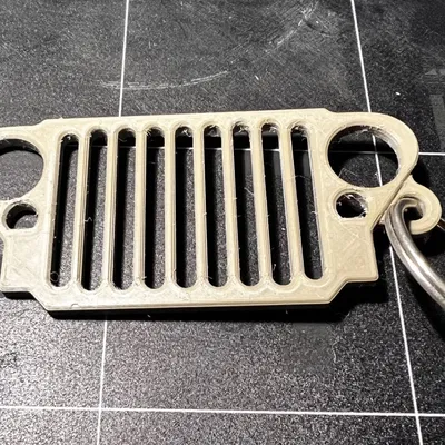 Móc khóa kiểu lưới tản nhiệt Jeep cổ điển