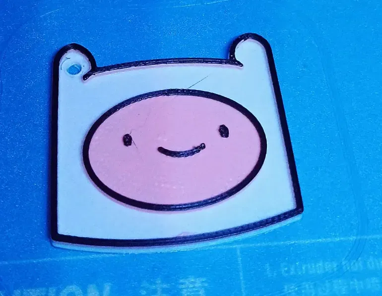 Móc Khóa Finn - Phiên Bản 3 Lớp Màu - Image 1