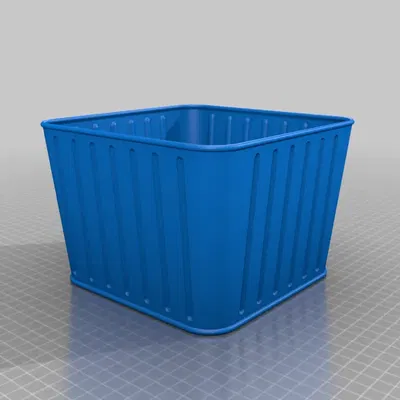 Chậu 7 inch Vuông Có Rãnh