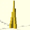 Mô Hình Burj Khalifa Tỉ Lệ 3D - Thumbnail 2
