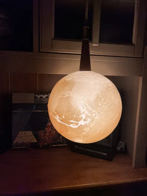 Mô Hình Lithophane Sao Hỏa 250 MM - Hình Cầu Hoàn Chỉnh - Image 1