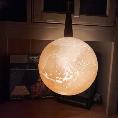 Mô Hình Lithophane Sao Hỏa 250 MM - Hình Cầu Hoàn Chỉnh