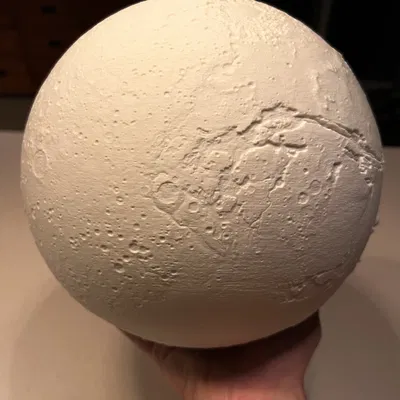 Mô Hình Lithophane Sao Hỏa 250 MM - Hình Cầu Hoàn Chỉnh