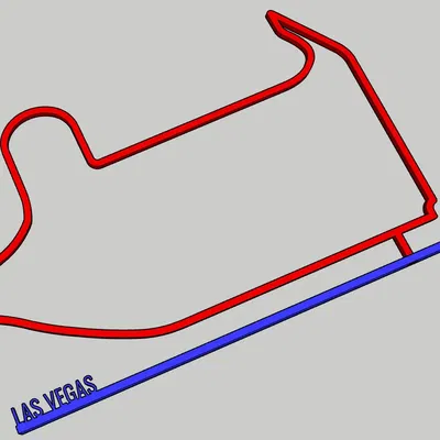 Đường đua F1 Las Vegas 2023 - Mô hình 3D