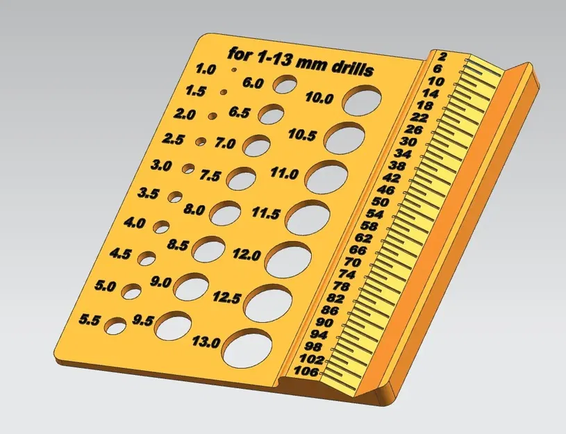 Thước đo mũi khoan 1-13 mm - Image 1