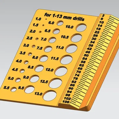 Thước đo mũi khoan 1-13 mm