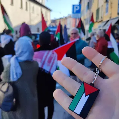 Móc Khóa Lá Cờ Palestine
