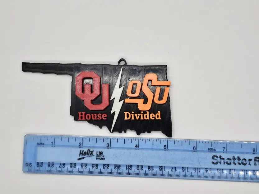 Móc Trang Trí "Oklahoma House Divided - OU/OSU" - Image 2