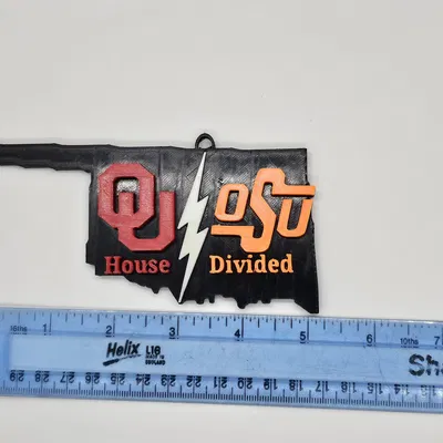 Móc Trang Trí "Oklahoma House Divided - OU/OSU"