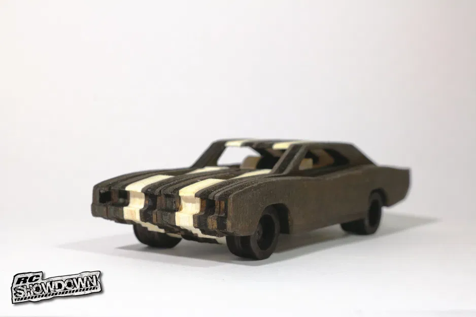 Mô hình CNC/Laser tối giản Dodge Charger 1970 - Image 3