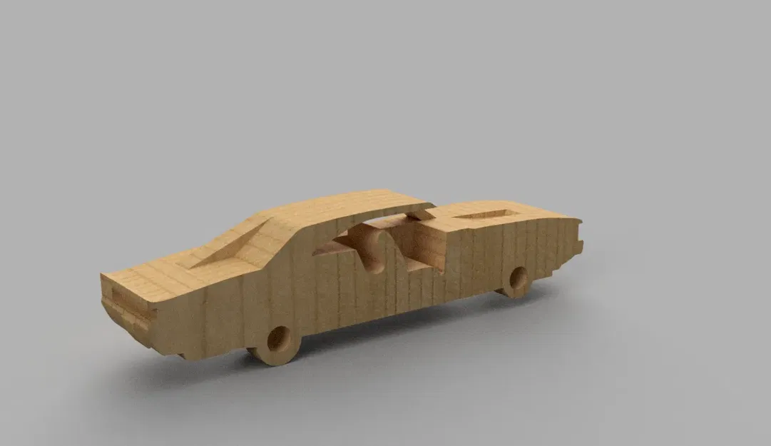 Mô hình CNC/Laser tối giản Dodge Charger 1970 - Image 5