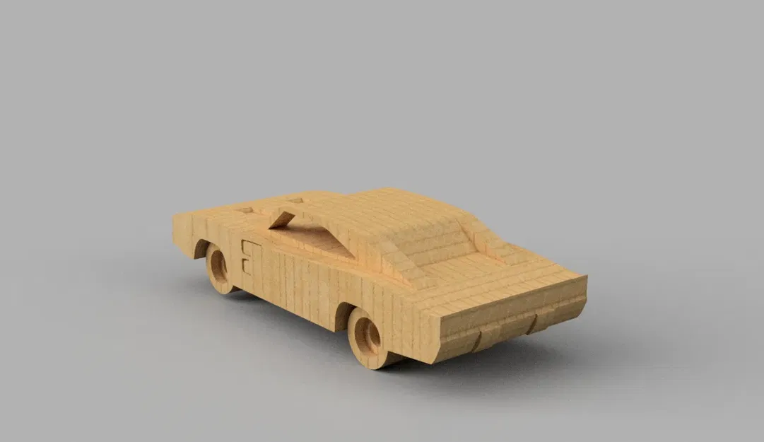 Mô hình CNC/Laser tối giản Dodge Charger 1970 - Image 6