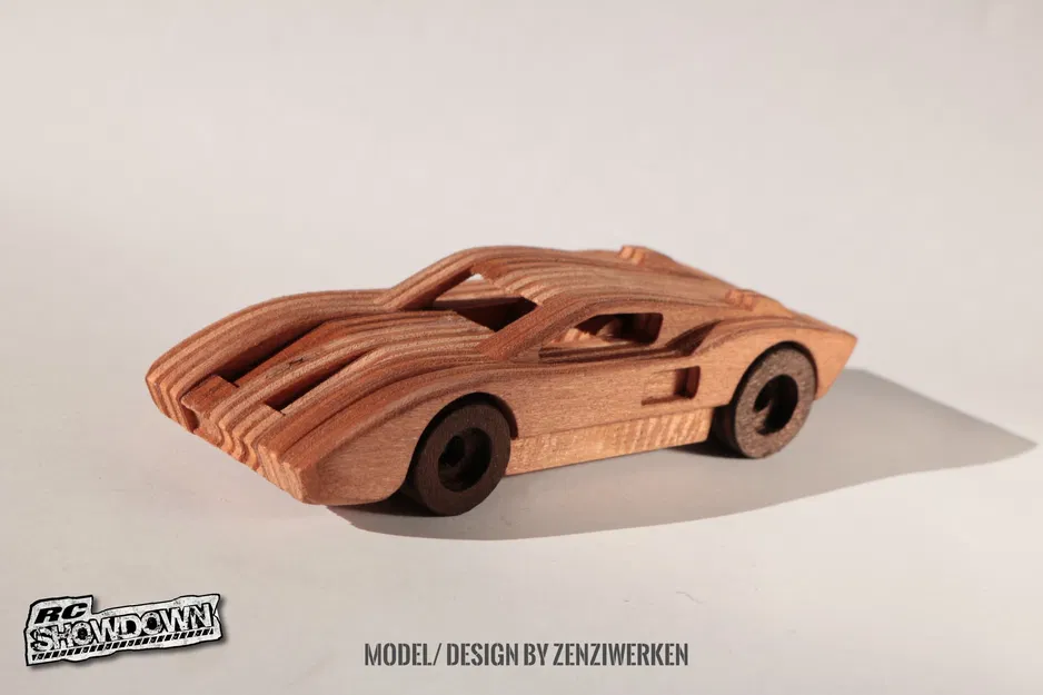 Ford GT40 1966 CNC/Laser đơn giản | Có Nội thất - Image 1