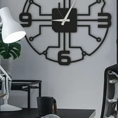 Đồng Hồ Treo Tường Kỹ Thuật Số, Đồng Hồ Phòng Khách, Đồng Hồ Treo Tường Lớn, Đồng Hồ Treo Tường Hiện Đại