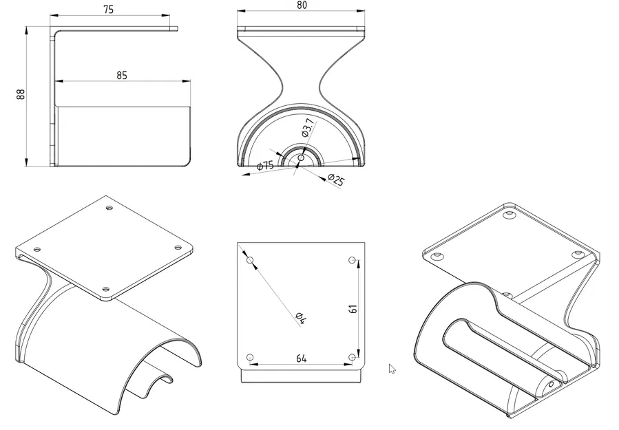 Giá Đỡ Cuộn Băng Keo Gắn Trên - Image 3