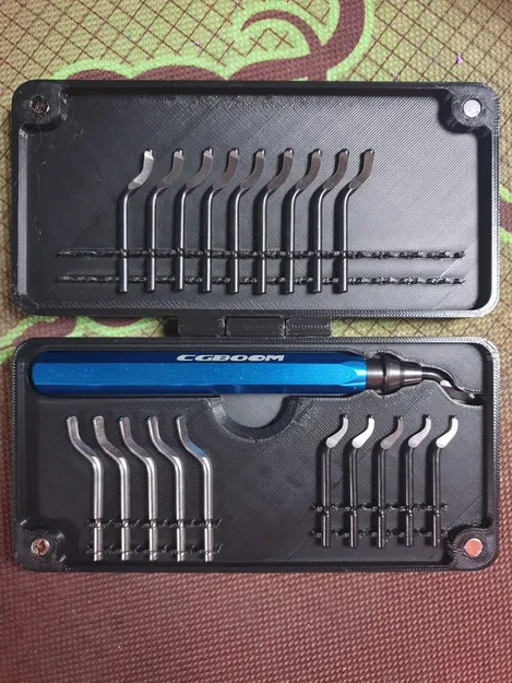 Deburring Tool Set Box with magnetic closure [Print in Place] - Image 2