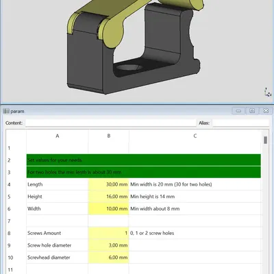 Giá Đỡ Cáp Dạng Tham Số (Free Cad)