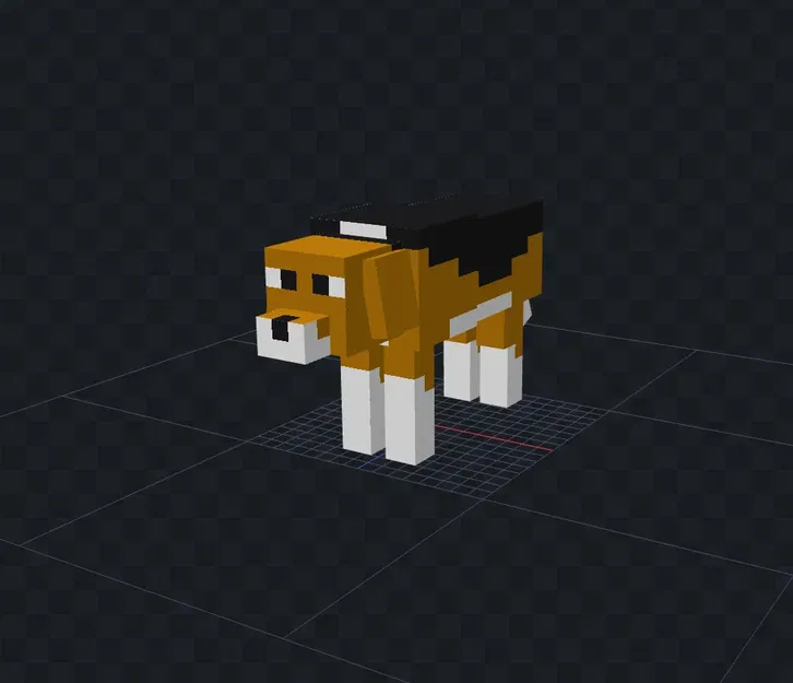 Mô Hình Chó Beagle Phong Cách Minecraft - Image 1
