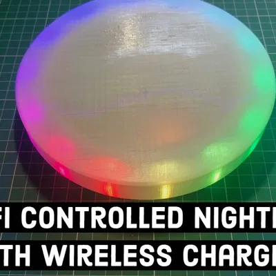 Đèn ngủ điều khiển WiFi kèm sạc không dây!!