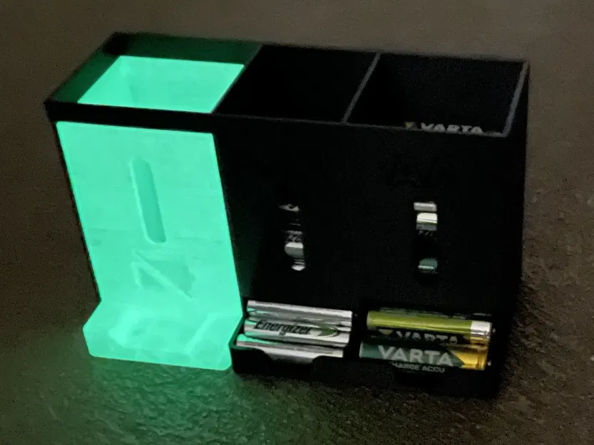 Giá Đỡ Pin Lên DIN Rail Có Ngăn Kéo Đựng Pin Cũ - Image 1