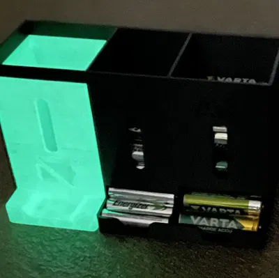 Giá Đỡ Pin Lên DIN Rail Có Ngăn Kéo Đựng Pin Cũ