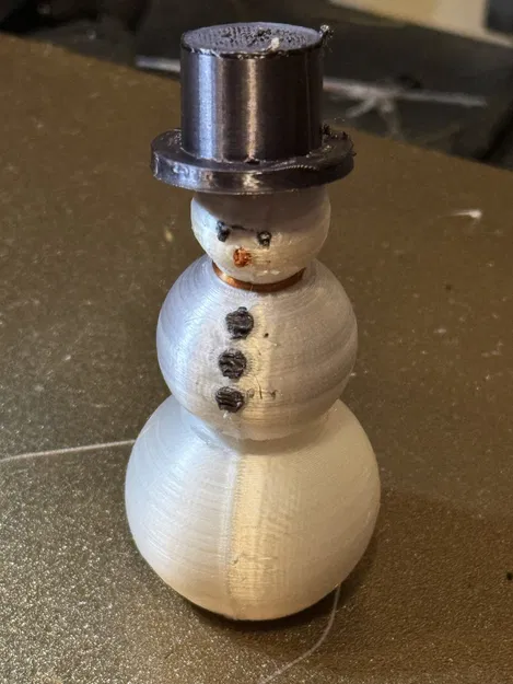 Cute Snowman with a Top Hat - Image 1