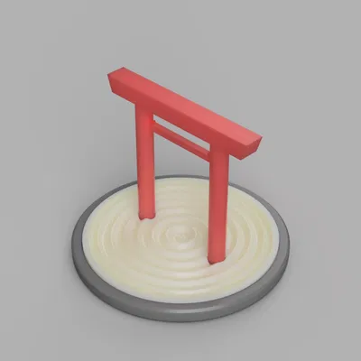 Cổng Torii Trên Vườn Cát