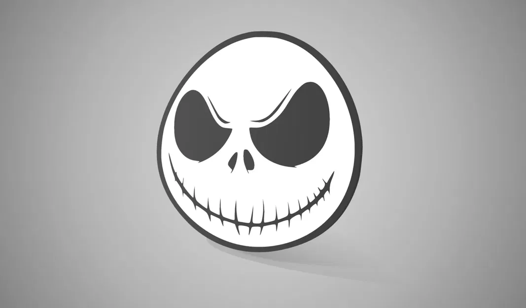 Đế lót ly hình mặt Jack Skellington - Image 1