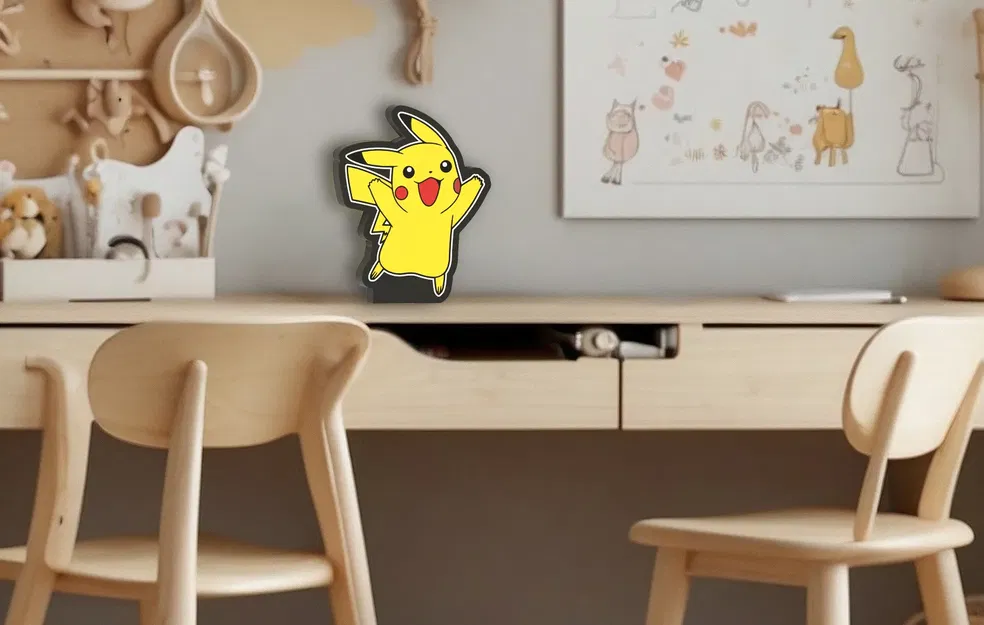Hộp đèn LED Pikachu Nhảy 3D - Image 1