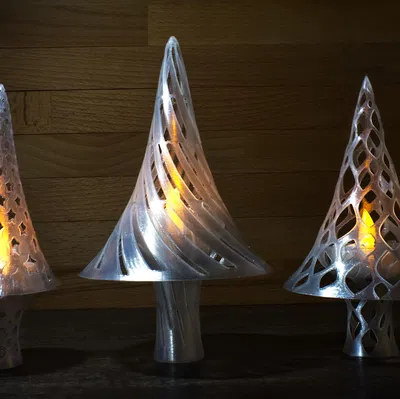 Bộ ba cây thông Noel - Không cần supports & dễ in