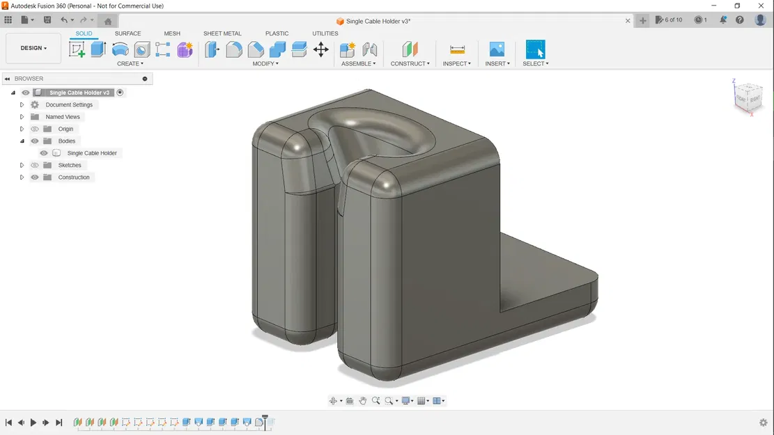 Giá Đỡ Cáp Đơn Dùng Vít Chìm Cho Kệ và Bàn - Image 2