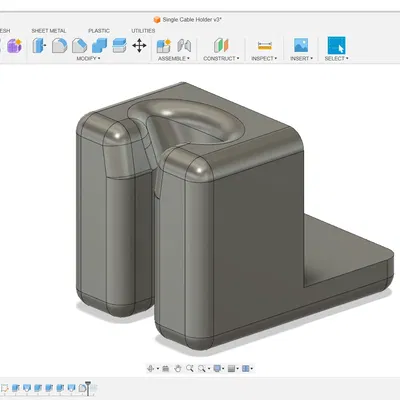 Giá Đỡ Cáp Đơn Dùng Vít Chìm Cho Kệ và Bàn