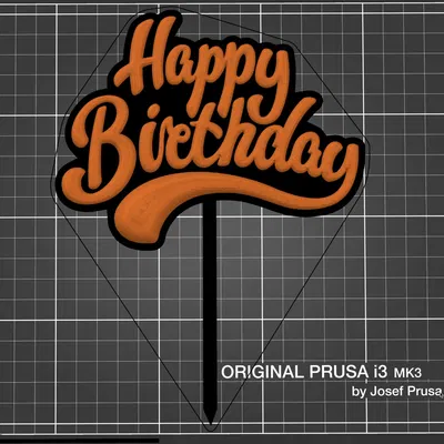 Chân Nến/Đế Cắm Bánh "Chúc Mừng Sinh Nhật"