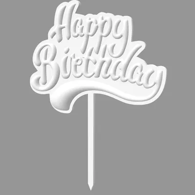 Chân Nến/Đế Cắm Bánh "Chúc Mừng Sinh Nhật"