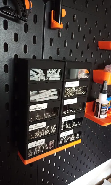 Window Devider Bin with Glass Insert Gridfinity | 1, 2, 3 Spaces | HSW, Skadis - Image 1