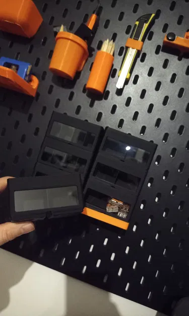 Window Devider Bin with Glass Insert Gridfinity | 1, 2, 3 Spaces | HSW, Skadis - Image 3