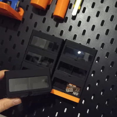 Window Devider Bin with Glass Insert Gridfinity | 1, 2, 3 Spaces | HSW, Skadis