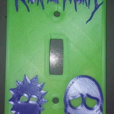 NẮP CÔNG TẮC ĐÈN HÌNH LOGO RICK AND MORTY