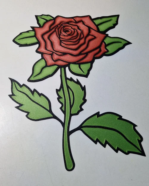 Mẫu Hoa Hồng Dẹt - Rose_flat - Image 1
