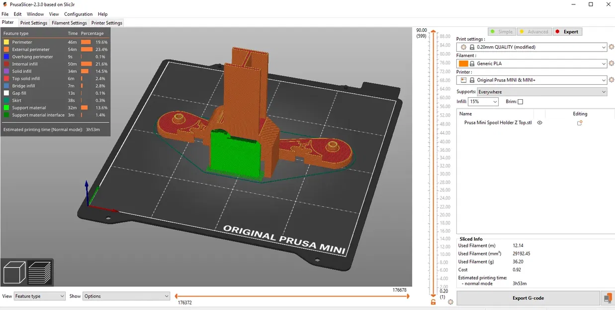 Giá Đỡ Cuộn Dây Cho Prusa Mini - Gắn Trên Trục Z - Image 8